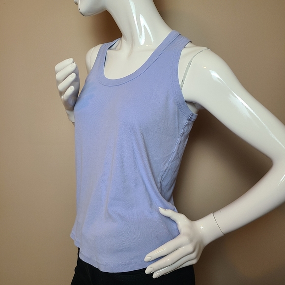 Outline Women's Periwinkle Simple Classic Casual Tank Top - Picture 3 of 12
